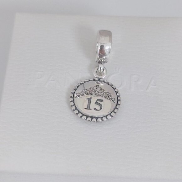 Pandora Sweet 15 Quinceanera Crown Dangle Charm - Picture 3 of 10